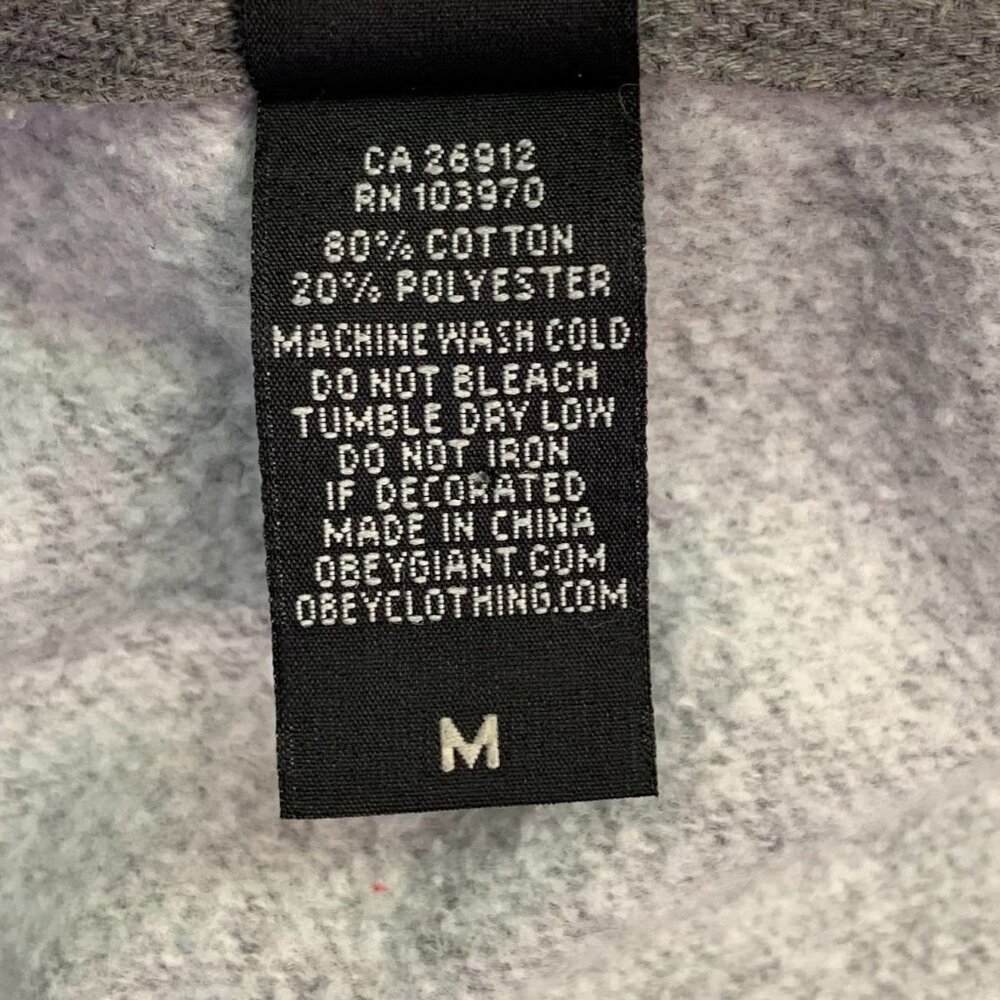Obey Women's Propaganda Full Zip Cotton‎ Hooded Long Sleeve Sweatshirt Size M - Picture 8 of 12